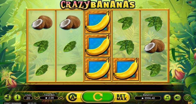 Crazy Bananas tragamonedas jugabilidad