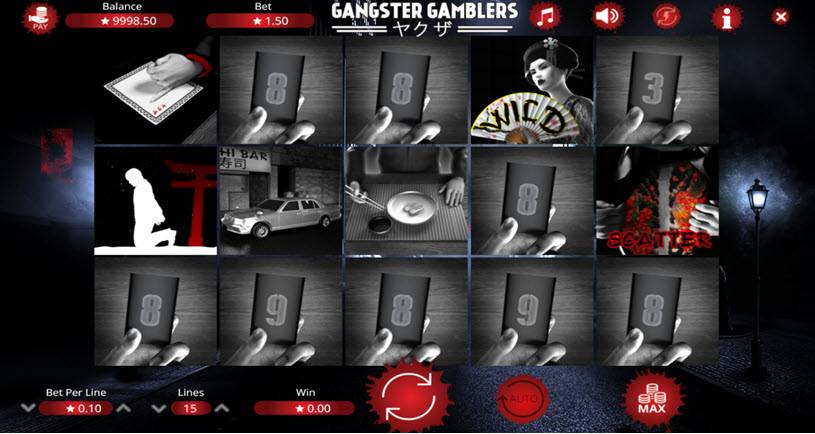 Gangster Gamblers tragamonedas jugabilidad