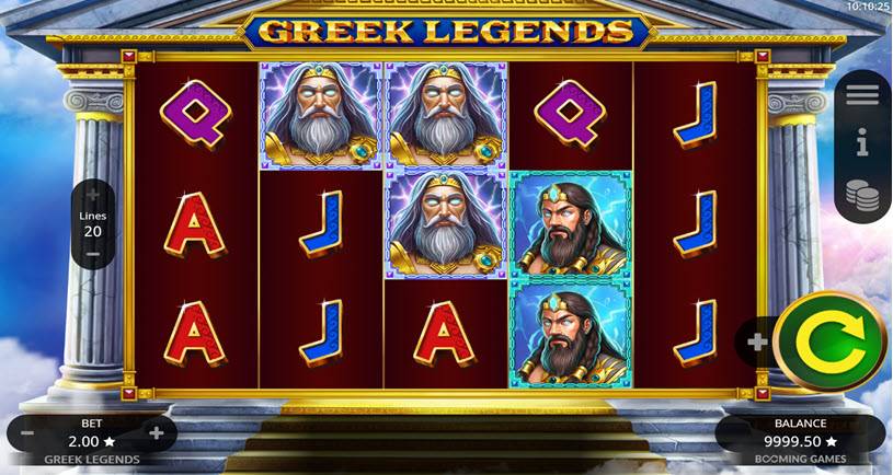 Greek Legends tragamonedas jugabilidad