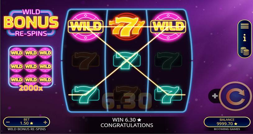 Wild Bonus Re-Spins tragamonedas jugabilidad
